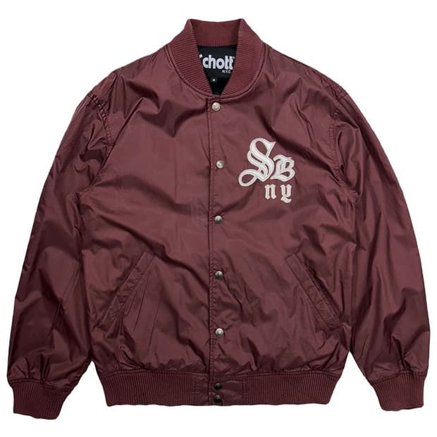 쇼트 나인론 자켓 버건디 M