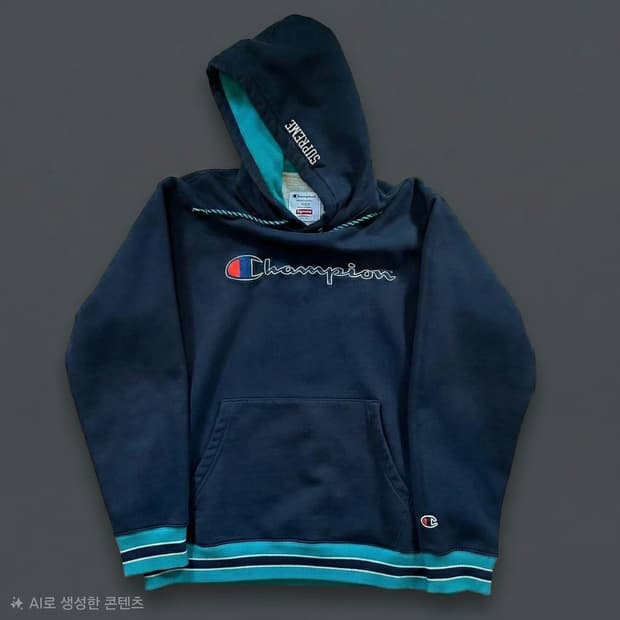 14FW Supreme × Champion Hoodie 슈프림 × 챔피온
