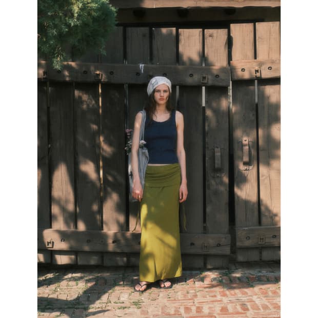 씨타 에브리데이 컴포트 롱스커트 올리브