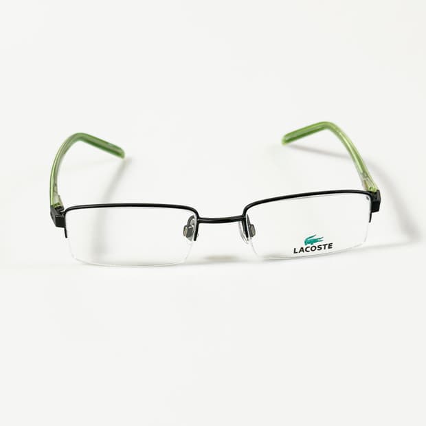LACOSTE 반무테 스퀘어 메탈 프레임 빈티지 안경