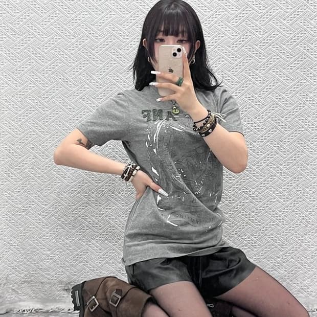 아베크롬비 빈티지 스트릿 펑크 아메카지 반팔티 S C10898