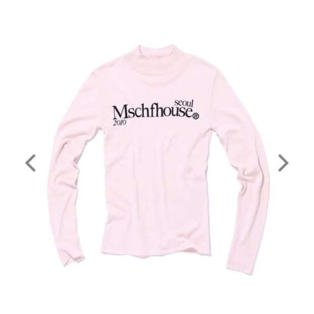 미스치프 라이트 웨이트 니트 탑 핑크