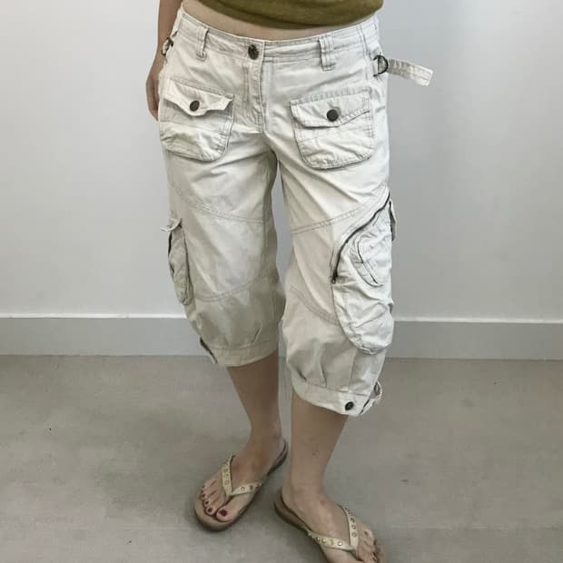 빈티지 카고 카프리 팬츠