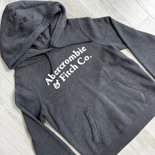 아베크롬비 차콜 후드 티셔츠