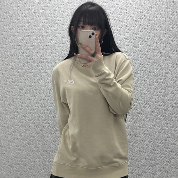 나이키 NSW 클럽 프렌치 테리 크루 오트밀 맨투맨 L C09533