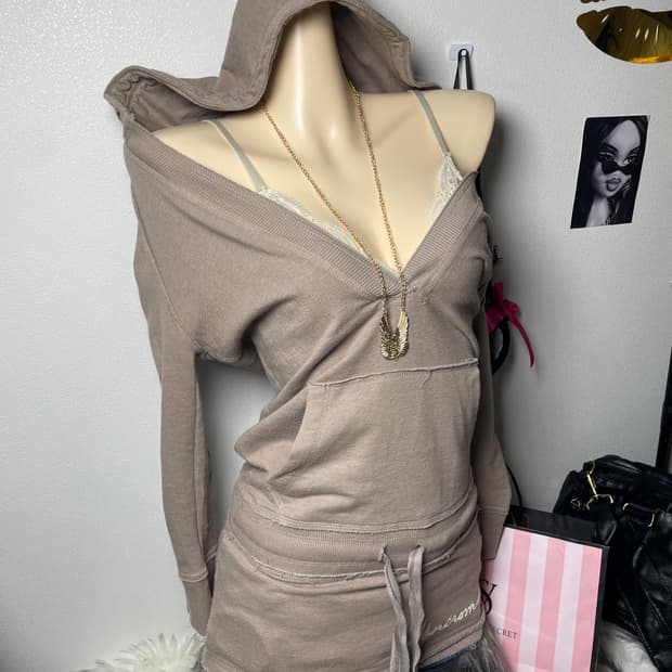 빈티지 아베크롬비 딥넥 후드 원피스 맨투맨