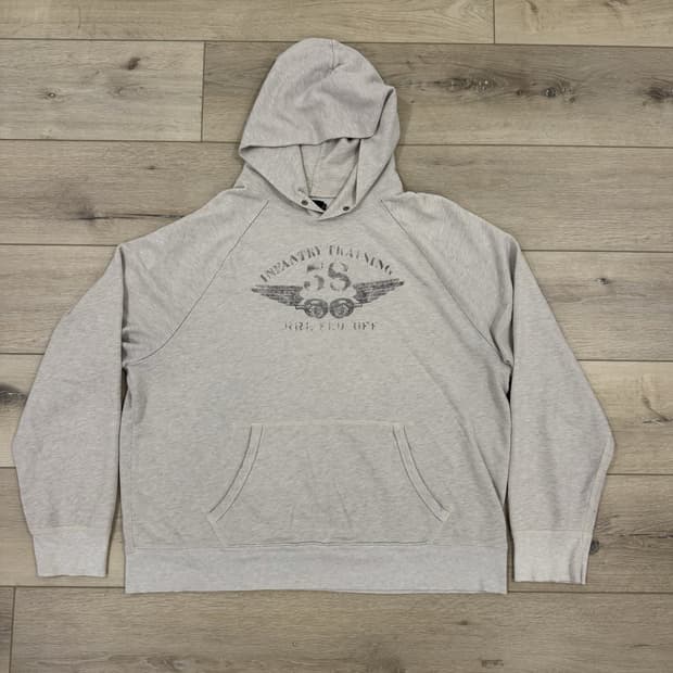 10s RRL 더블알엘 인팬트리 트레이닝 후드티 그레이