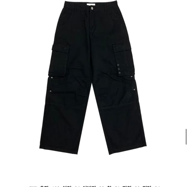 에이블리 리벳 카고 팬츠 블랙xs