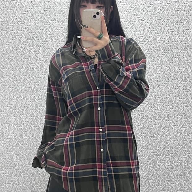 폴로 랄프로렌 컨트리 레트로 오버핏 체크 셔츠 M C10102