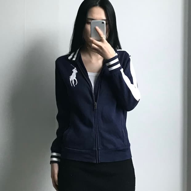 폴로 랄프로렌 빅포니 네이비 코튼 집업 