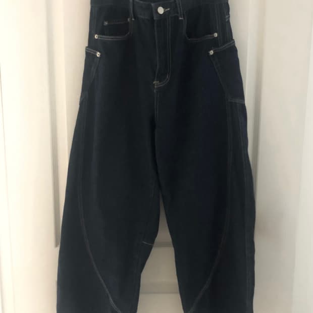 빈티지 로우라이즈 중청 커브 데님
