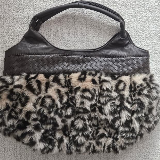 레오파드 호피 퍼 가방 / 오네 갸루 y2k