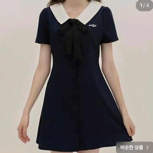 하트클럽 카라리본 원피스