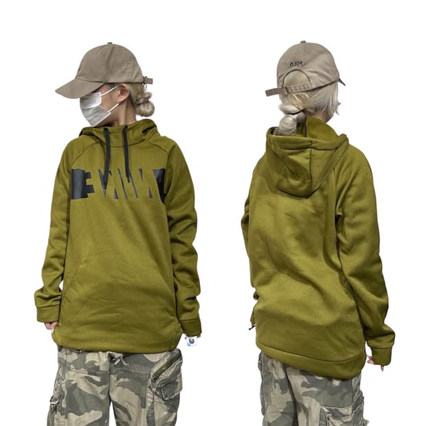 나이키 올리브 그린 오버핏 후드티 M