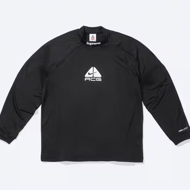 슈프림 나이키 acg 저지 블랙 M