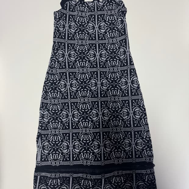 듀엘 Dewl 페이즐리 플라워 울 혼방 끈나시 원피스 S