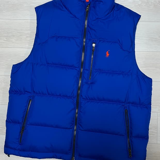 폴로 랄프로렌 패딩 조끼 블루