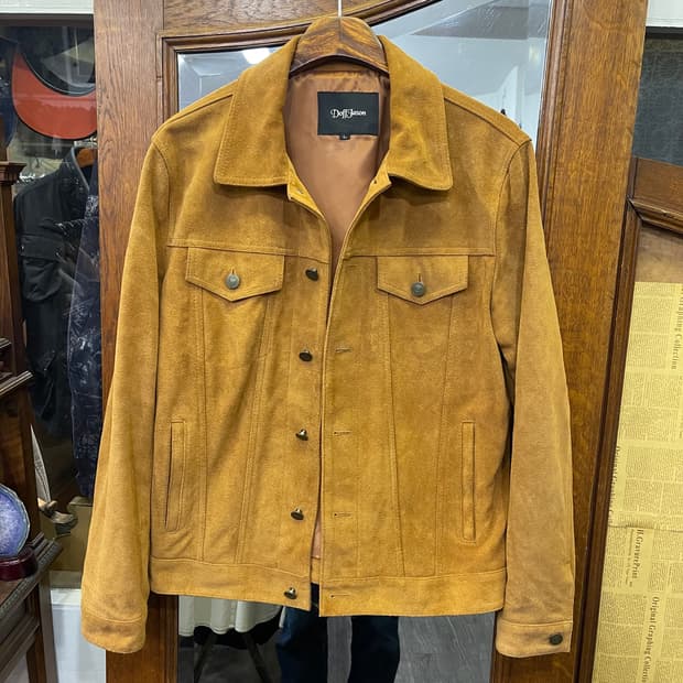 도프제이슨 소가죽 스웨이드 자켓