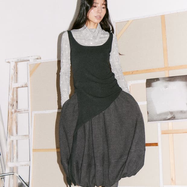 YAWHAT 도트 레이어드 디자인 탑