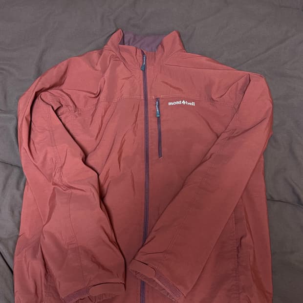 Montbell 오디 라인드 자켓 M 레드 와인