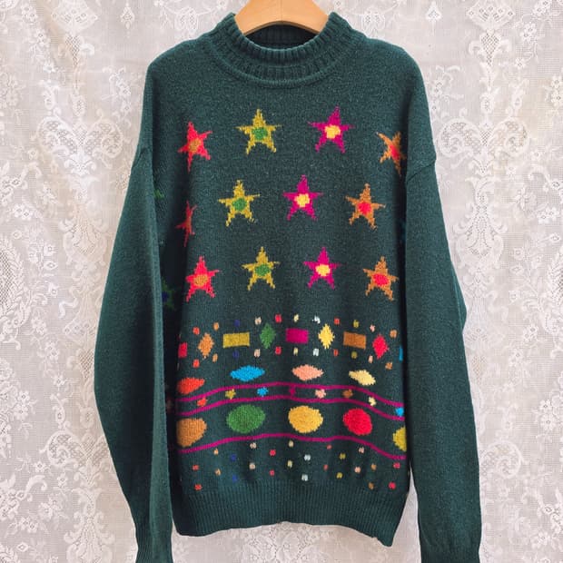 90s 베네통 셔틀랜드울 100% 이태리메이드