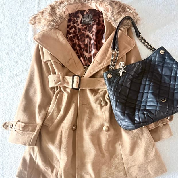 갸루 호피 코트 일본빈티지 y2k 오네갸루 라떼갸루 히메카지 대장템 핀터