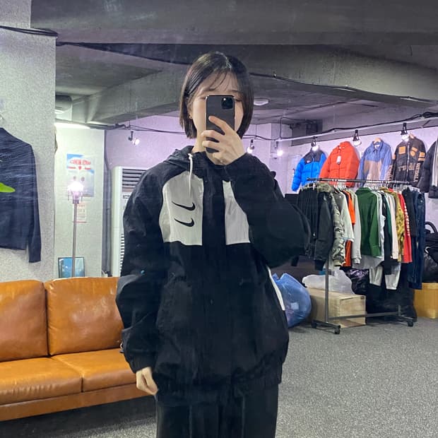 나이키 더블스우시 블랙 바람막이 B4303