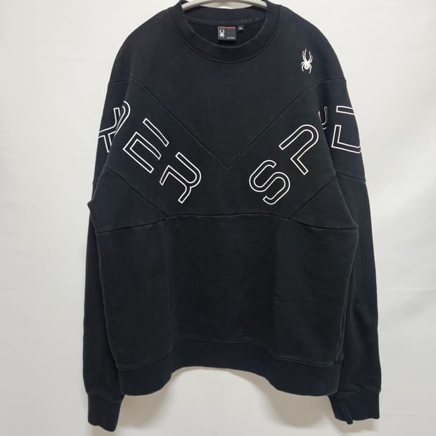 스파이더 레터링 로고 맨투맨 티셔츠 XXL