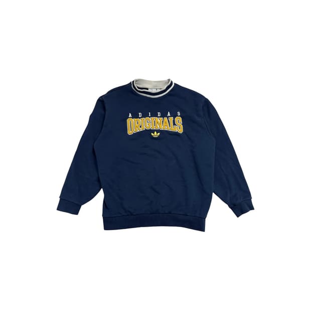아디다스 오리지널스 스크립트 맨투맨 네이비