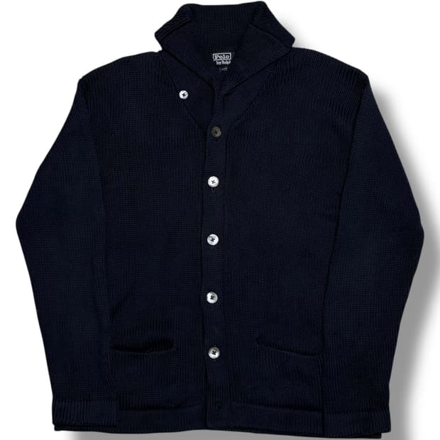 Polo Ralph Lauren 네이비 숄 카라 가디건