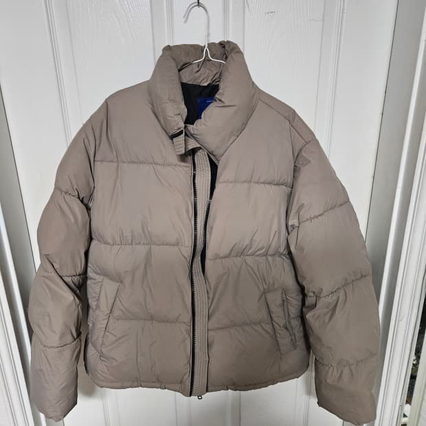 지오다노 숏 푸파 패딩 (95, 아몬드버프)