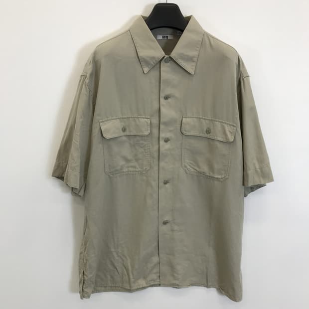 유니클로U 오버사이즈 워크셔츠 반팔 [XL]