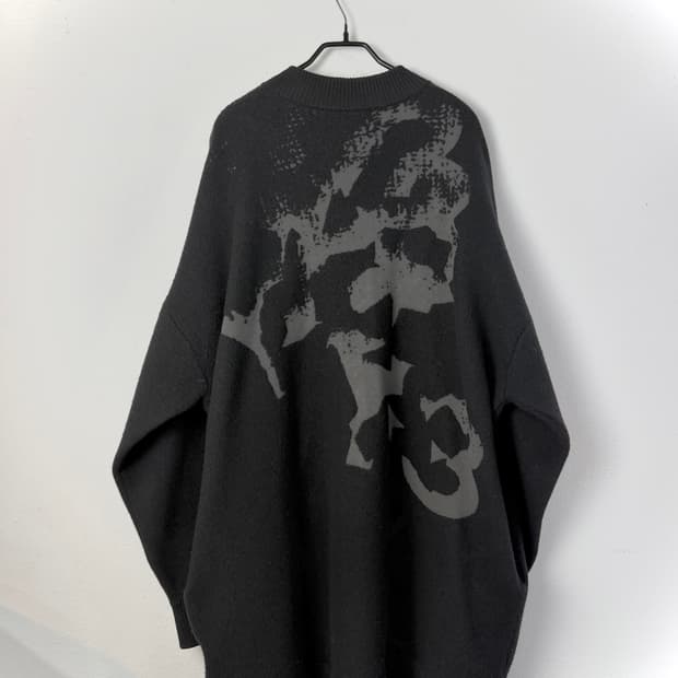 Y-3 모헤어 롱 니트 자켓