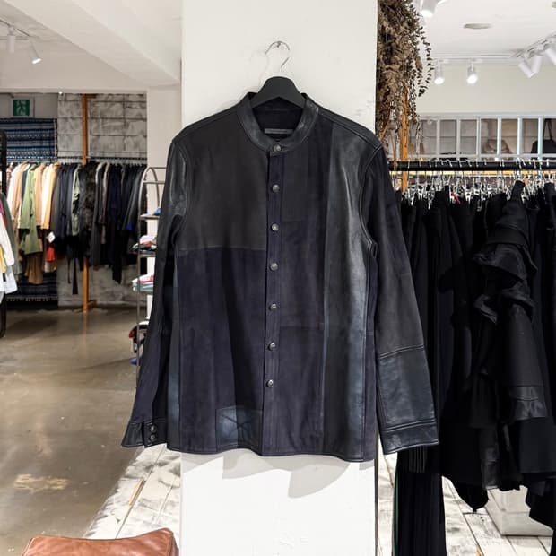 존바바토스 네이비 리얼레더 스웨이드 셔츠 자켓