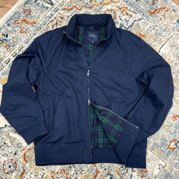 [새제품] 브룩스브라더스 코튼 드리즐러 블루종 자켓 네이비 XXL