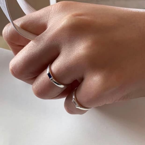 콜드프레임 사파이어 링 