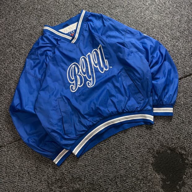 빈티지 올드스쿨 빅로고 웜업 풀오버 아노락 4107