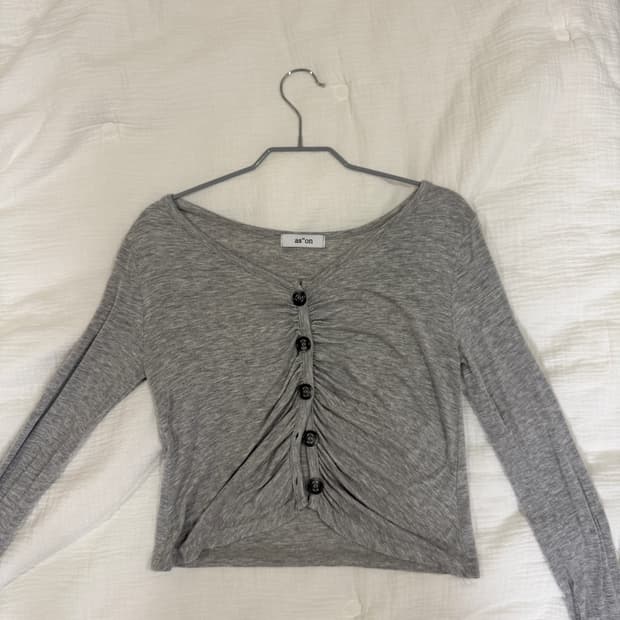 애즈온 회색 가디건