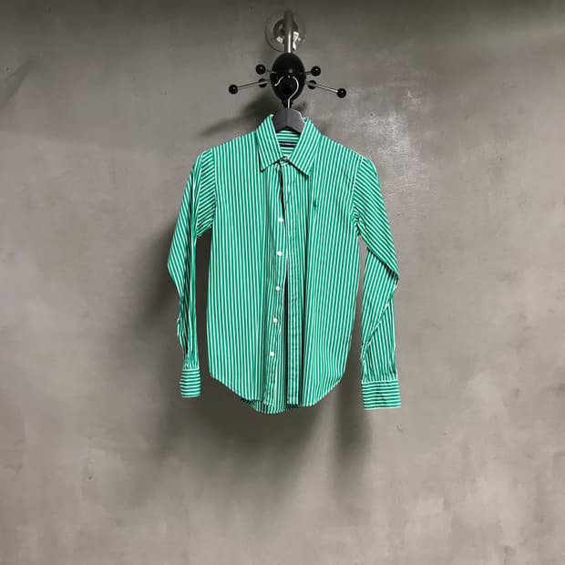 폴로 랄프로렌 스트라이프 셔츠 그린 2(W)