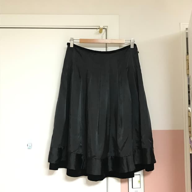 빈티지 모리걸 도쿄걸 공겜여주 벨벳 세틴스커트