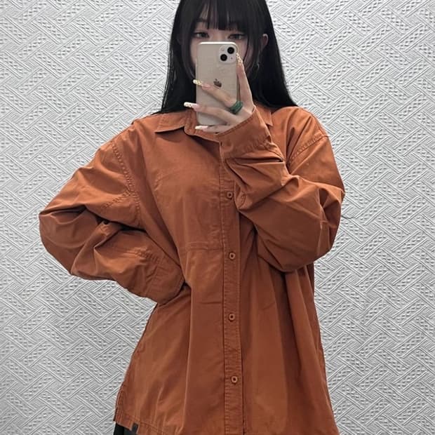 나이키 ACG 빈티지 컨트리 트러커 오렌지브라운 셔츠 L C09937