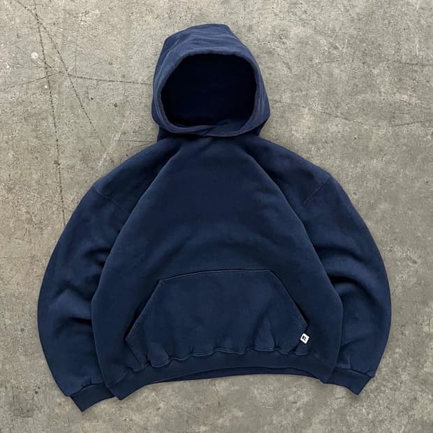 러셀 빈티지 후디 네이비