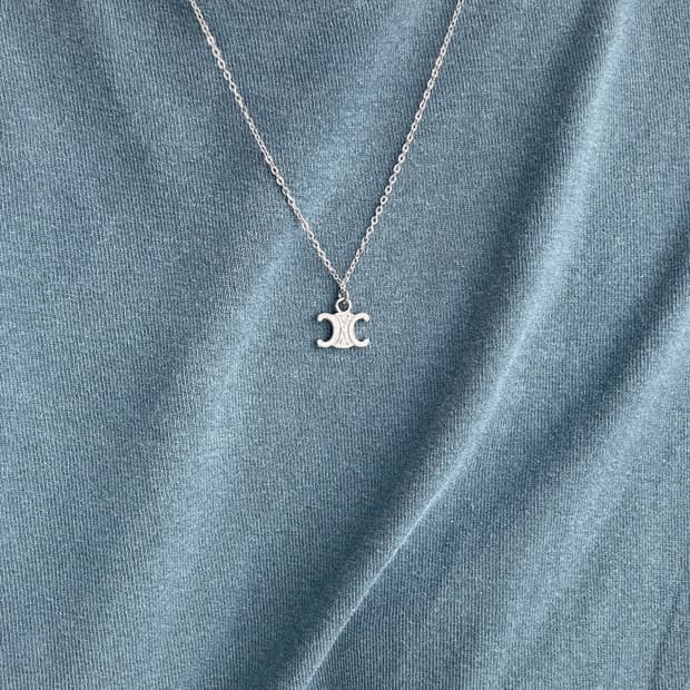 셀린느 트리옹프 남성 목걸이 실버