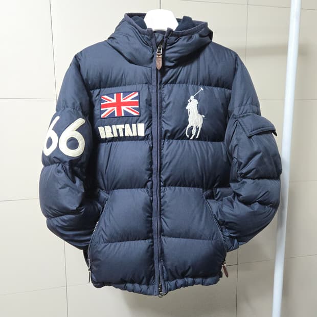 폴로 빅포니 브리테인 후드 다운 패딩 S 55