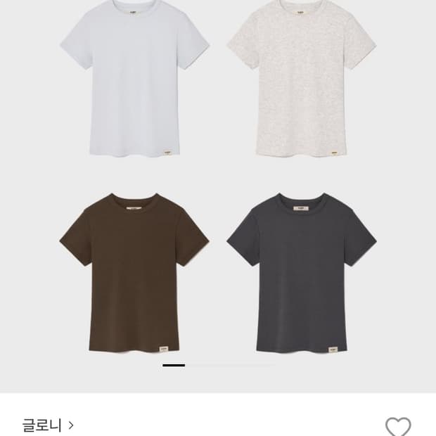 (1회착) 글로니 G 클래식 핏티드 티
