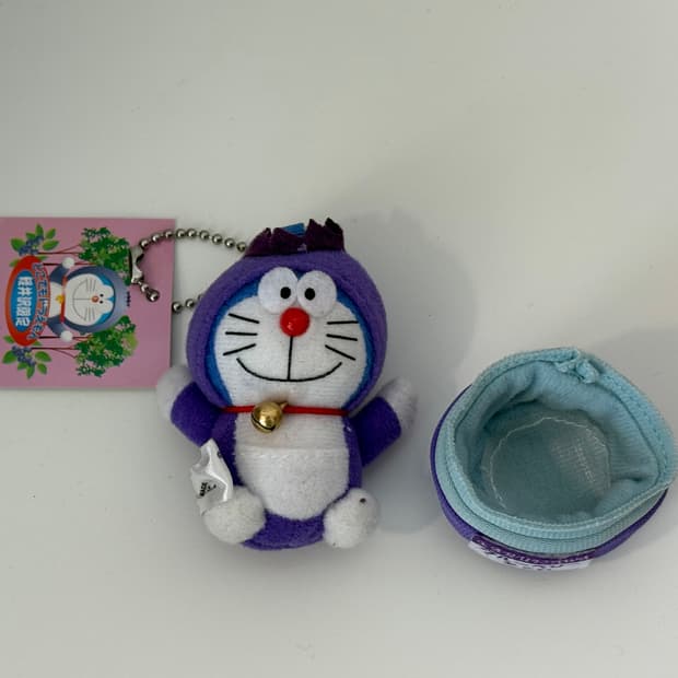 도라에몽 키링 마스코트 키홀더 블루베리 똥키링 초소형