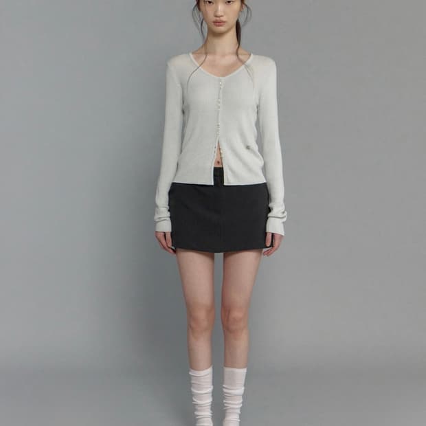 Ods limited uneck cardigan soft mint