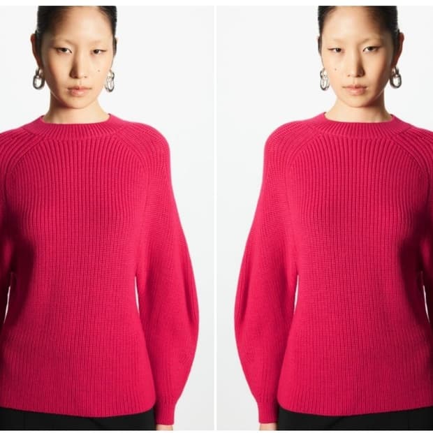 66.COS 스컬프티드 울니트