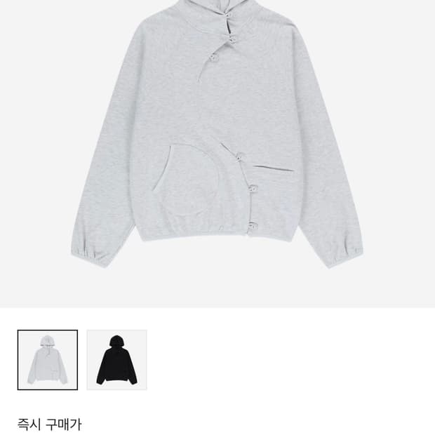 구해요) 산산기어 버튼 후디 화이트 멜란지