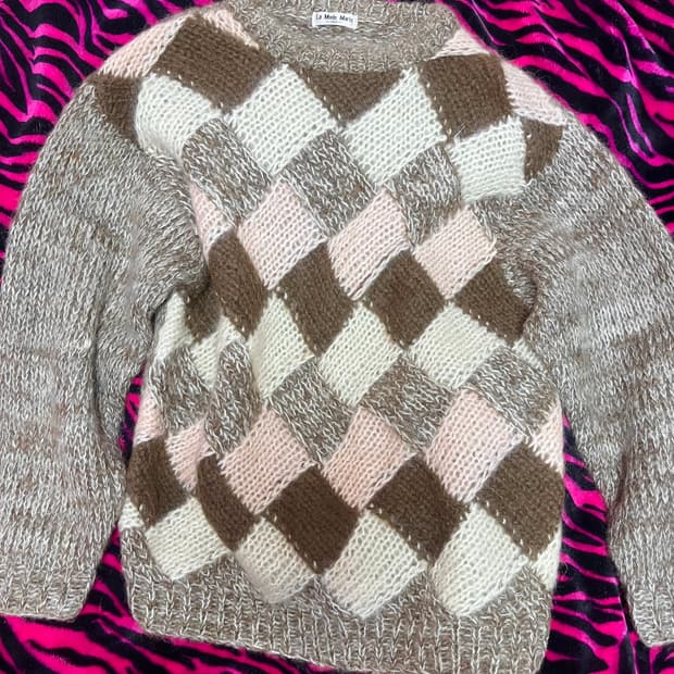 라떼갸루 히메갸루 아가일 니트 ㅅㅊ 오네갸루 가방 백 리즈리사 엑시즈팜